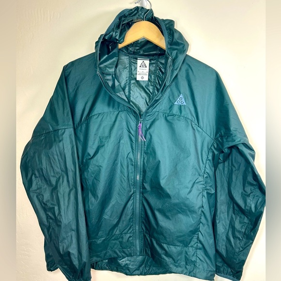 Nike ACG Jackets & Blazers - Nike ACG Storm-FIT Women’s Hooded Running Jacket Green Teal XL